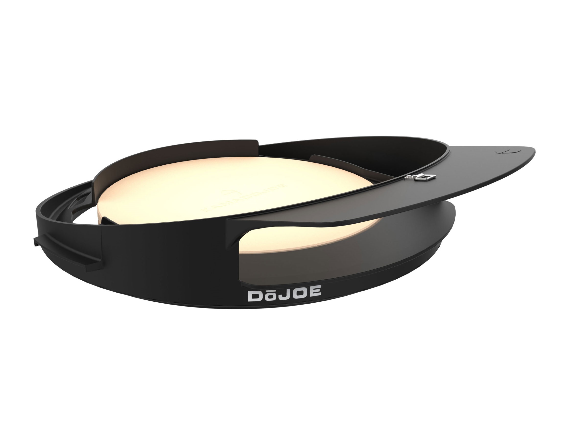 Kamado Joe durable cast-aluminium DōJoe handle with pizza stone